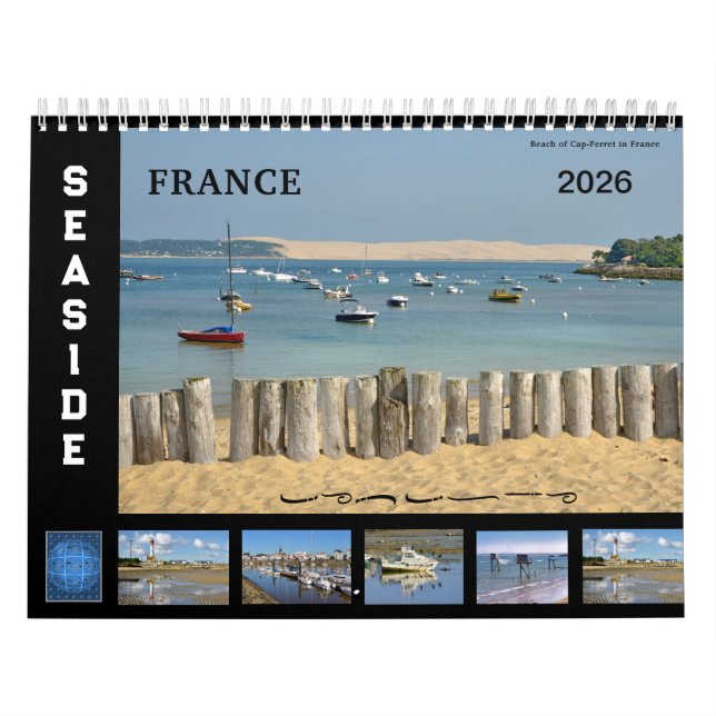 12 month calendar of seaside of France (Cover)