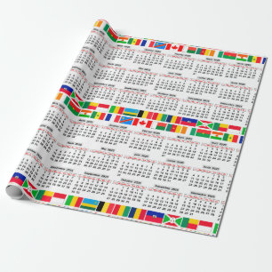 12 month calendar of the year 2025  wrapping paper