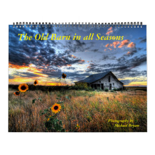 12 Month Calendar - Old Barn in all Seasons
