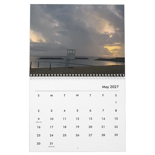 12 Month Calendar - The Views of Water (May 2027)