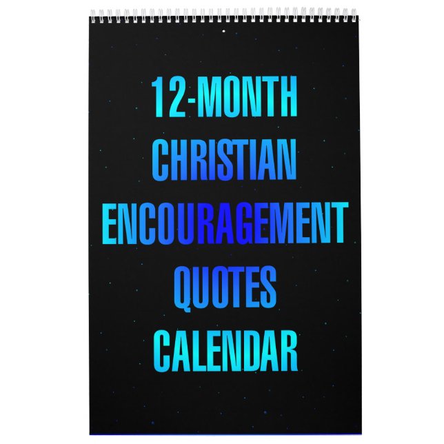 12-Month Christian Encouragement Quotes Calendar (Cover)