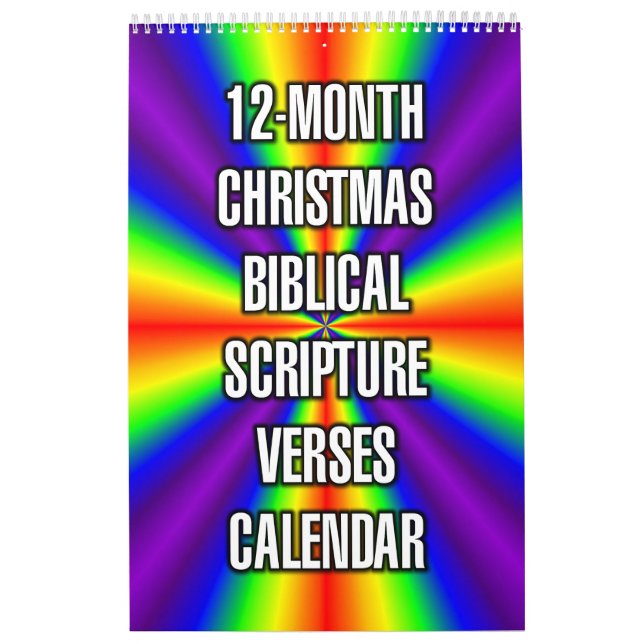 12-Month Christmas Biblical Scripture Verses Calendar (Cover)