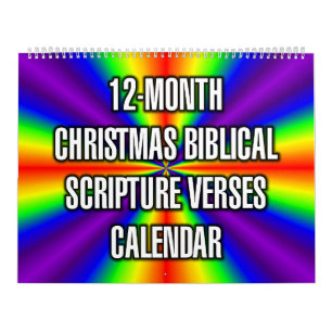 12-Month Christmas Biblical Scripture Verses Calendar