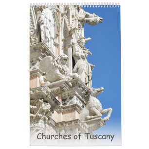 12 month Churches of Tuscany Calendar