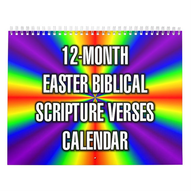 12-Month Easter Biblical Scripture Verses Calendar (Cover)