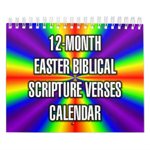 12-Month Easter Biblical Scripture Verses Calendar