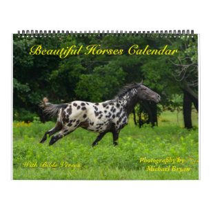 12 Month Horse Calendar with Bible Verses, Large