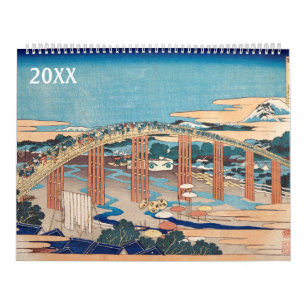 12 month landscapes by Katsushika Hokusai Calendar