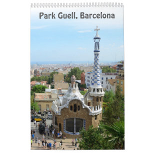 12 month Park Guell, Barcelona Photo Calendar