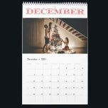 12 month photo calendar<br><div class="desc">Customise each month's colour,  cover and back photos as well as each page with a large photo</div>