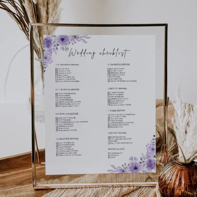 12 Month Purple Wedding Checklist (12 Month Purple Wedding Checklist)