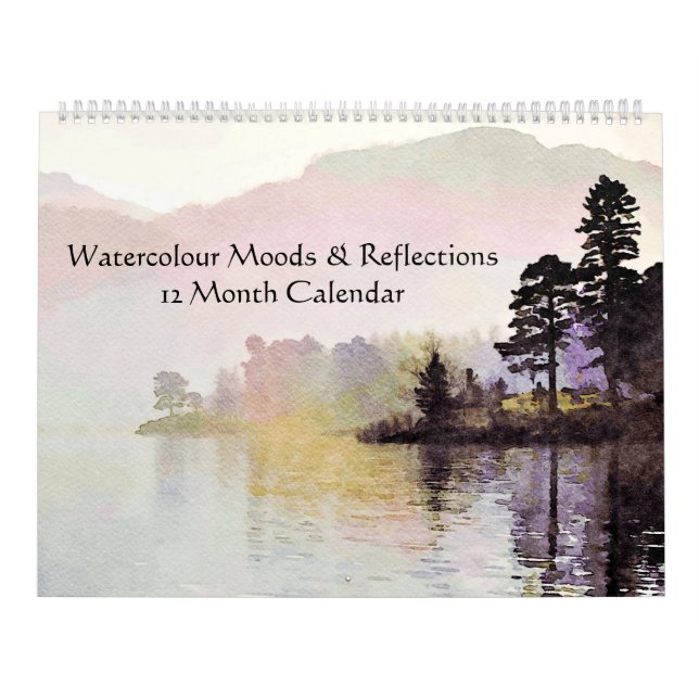 12 Month Reflections Watercolour Art Lake District Calendar (Cover)