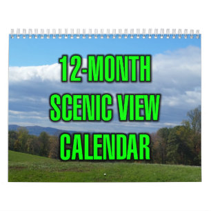 12-Month Scenic View Calendar