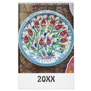12 month turkish ceramics calendar