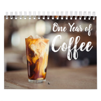 12 Months of Coffee & Cafe Elegant Themed Calendar