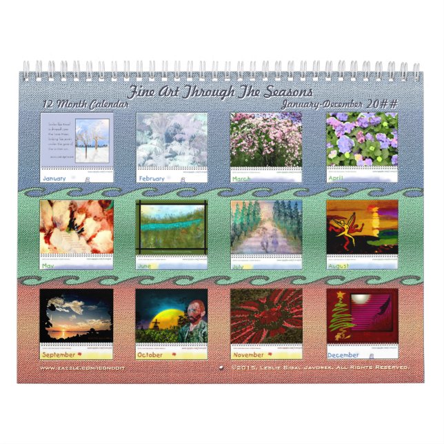12 Months of Fine Art Through The Seasons Calendar (Cover)