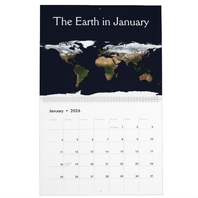 12 Months on Earth Calendar (Jan 2026)