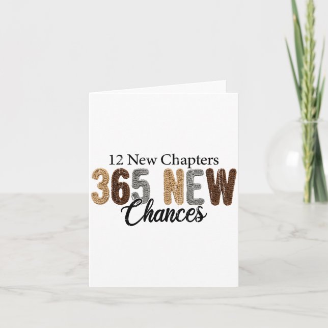 12 New Chapters 365 New Chances  Card (Front)