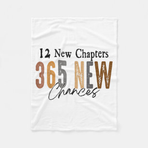 12 New Chapters 365 New Chances Family  Fleece Blanket