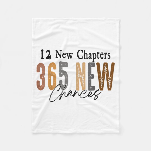 12 New Chapters 365 New Chances Family  Fleece Blanket (Front)