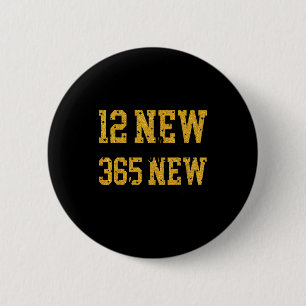 12 New Chapters 365 New Chances Happy New Year Par 6 Cm Round Badge