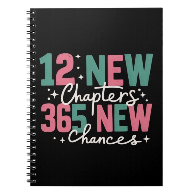 12 New Chapters 365 New Chances Inspirational Notebook (Front)