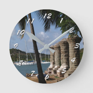 12 Number Choices to Choose-Antigua Nelson's-Clock Round Clock