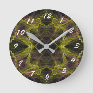 12 Number Choices to Choose-Fractal Art-Clock Round Clock