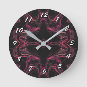 12 Number Choices to Choose-Fractal Art-Clock Round Clock
