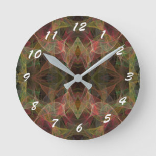 12 Number Choices to Choose-Fractal Art-Clock Round Clock