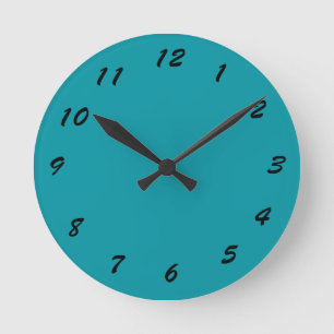 12 Number Choices to Choose From Aqua Clock