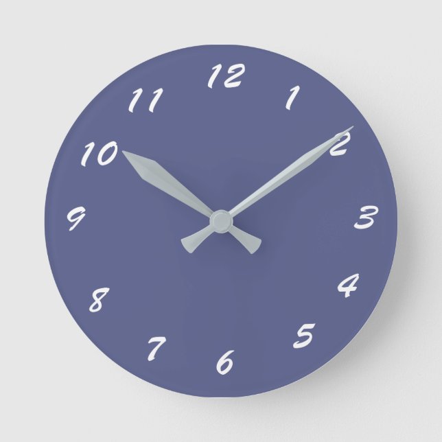 12 Number Choices to Choose From Blue Clock (Front)