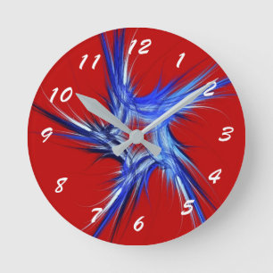 12 Number Choices to Choose From Blue Star Clock
