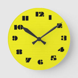 12 Number Choices to Choose From Yellow Clock