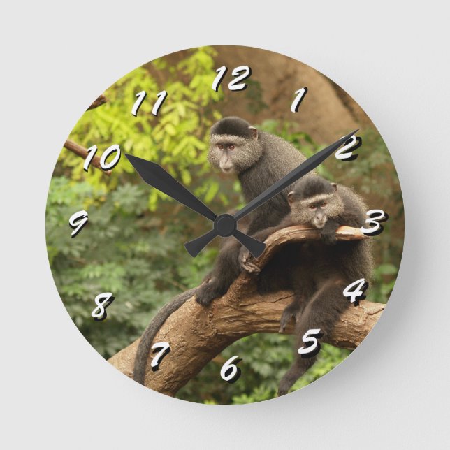 12 Number Choices to Choose --Monkeys Clock (Front)