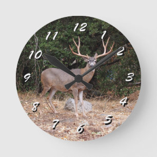 12 Number Choices to Choose --Wild Deer Clock