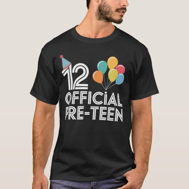 12 Official Pre-Teen 12th Birthday Kids Presents 1 T-Shirt (Front)
