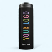 12 oz Black Drink Bottle Custom Logo Vacuum Sealed