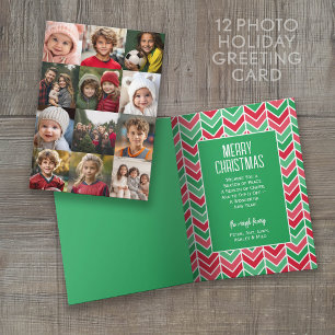 12 Photo Collage 2-Sided Christmas - Download Card