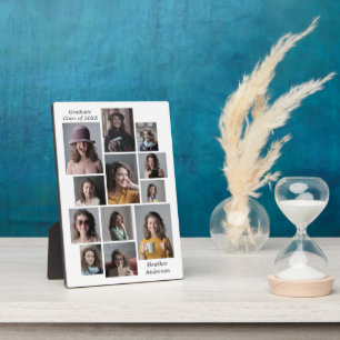 12 Photo Collage Add Any Name Graduation Plaque