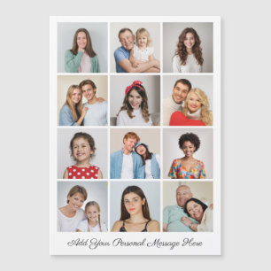 12 Photo Collage Add Your Greeting Magnetic Card