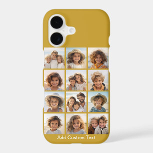 12 Photo Collage and Gold Background