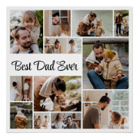 12 Photo Collage Best Dad Ever Glossy  