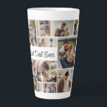 12 Photo Collage Best Dad Ever   Latte Mug<br><div class="desc">Create your own, Dad Photo Collage for Christmas, Birthdays, Weddings, Anniversaries, Graduations, Father's Day, Mother's Day or any other Special Occasion, with our easy-to-use design tool. Add your favourite photos of friends, family, vacations, hobbies and pets and you'll have a stunning, one-of-a-kind photo collage. Our custom photo collage is perfect...</div>