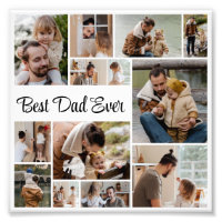 12 Photo Collage Best Dad Ever Photo Enlargement