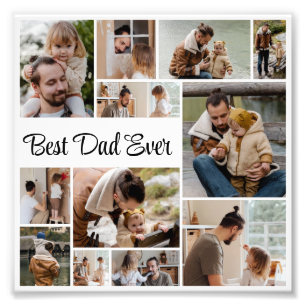 12 Photo Collage Best Dad Ever Photo Enlargement