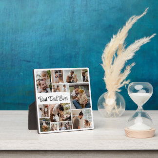 12 Photo Collage Best Dad Ever  Plaque