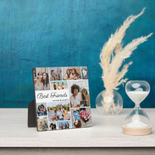 12 Photo Collage Best Friends Forever Plaque