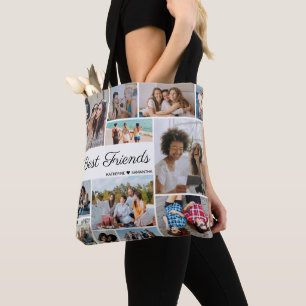 12 Photo Collage Best Friends Forever  Tote Bag