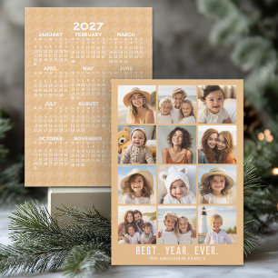 12 Photo Collage Best Year Ever - 2027 Calendar Holiday Card